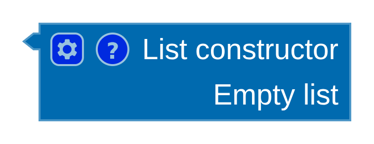 An empty list constructor block.