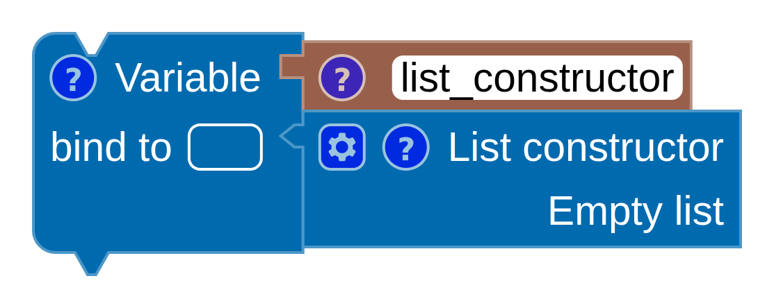 An empty list bound to a variable named list_constructor.